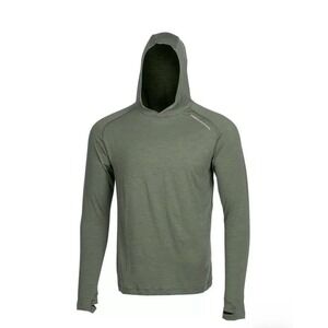 EBERLESTOCK LOCHSA Hoodie Merino Wool Pullover Hunting Loden Green Men sz.2X